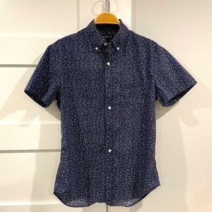 J. Crew Navy Short-Sleeved Button Down - Medium